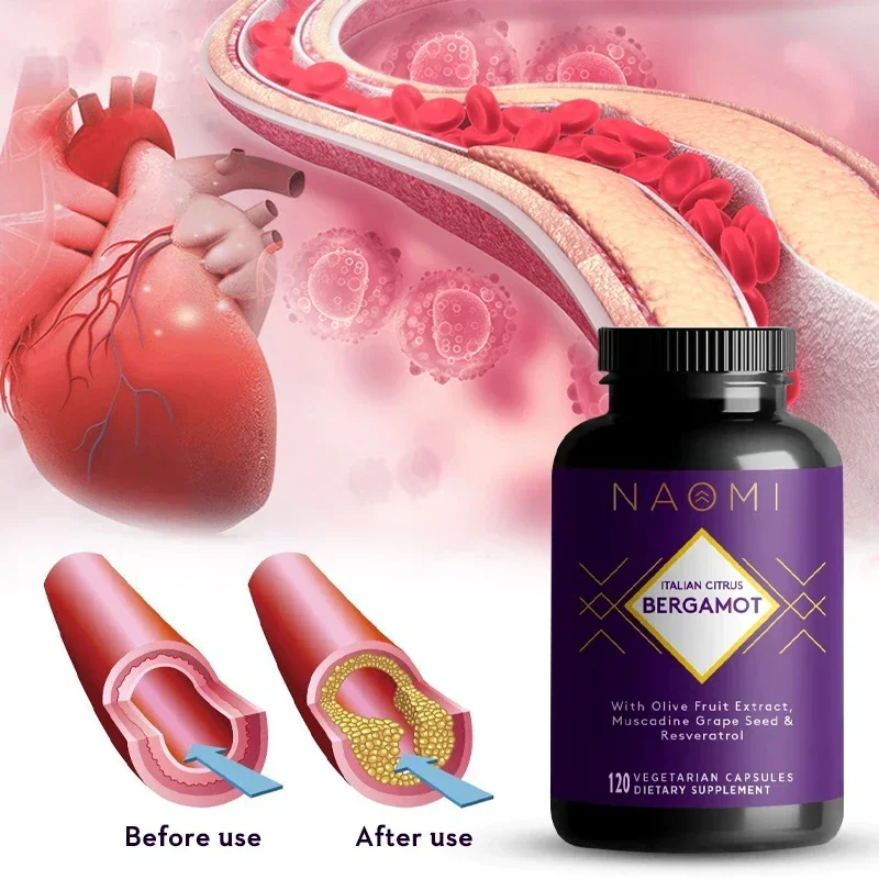 Italian Bergamot Capsules for Cholesterol and Cardiovascular Health Antioxidants and Healthy Inflammation