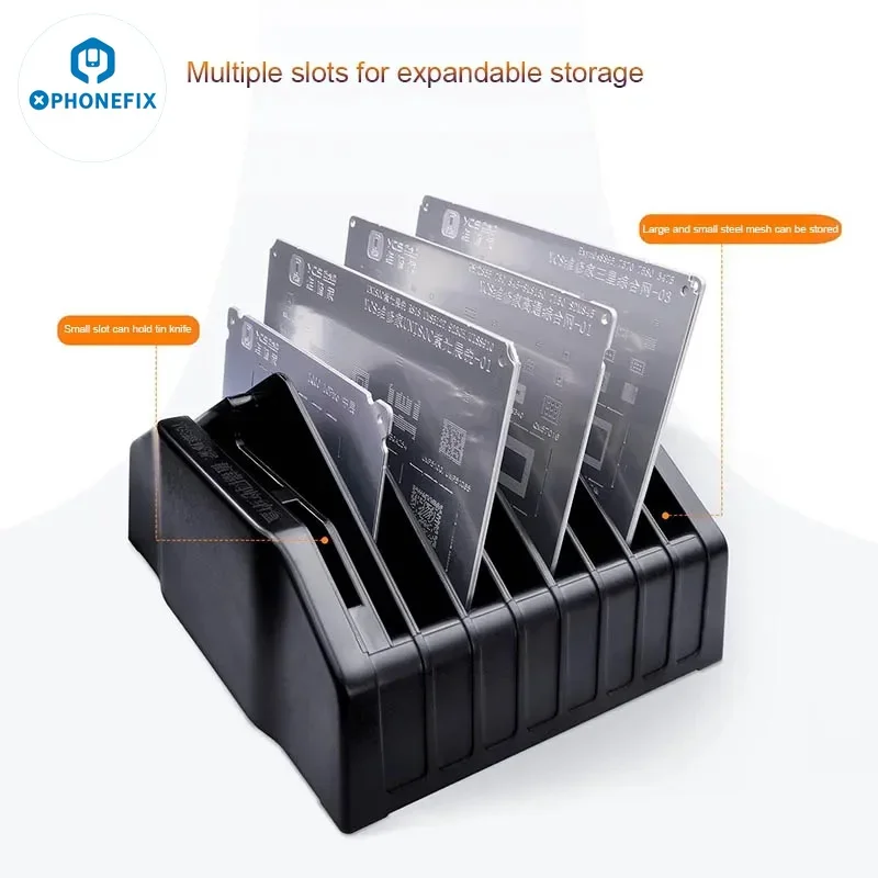 

BGA Reballing Stencil Storage Box For Tin Template Steel Mesh Organizing Classifying Motherboard CUP BGA Soldering Repair