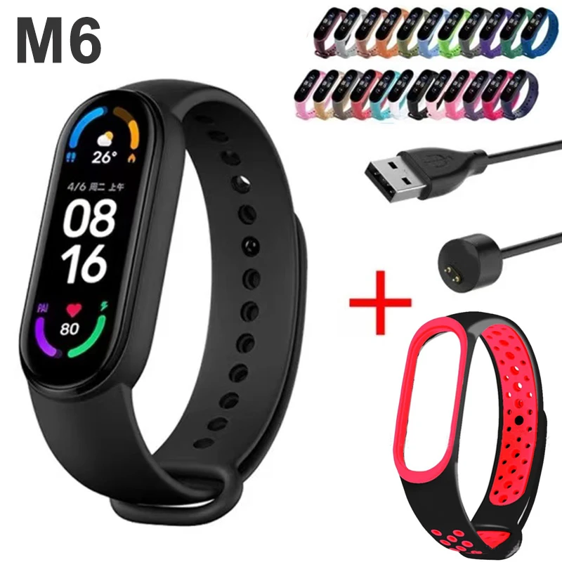 New M6 Band Smart Watch Men Women Smartwatch Heart Rate Sports Fitness