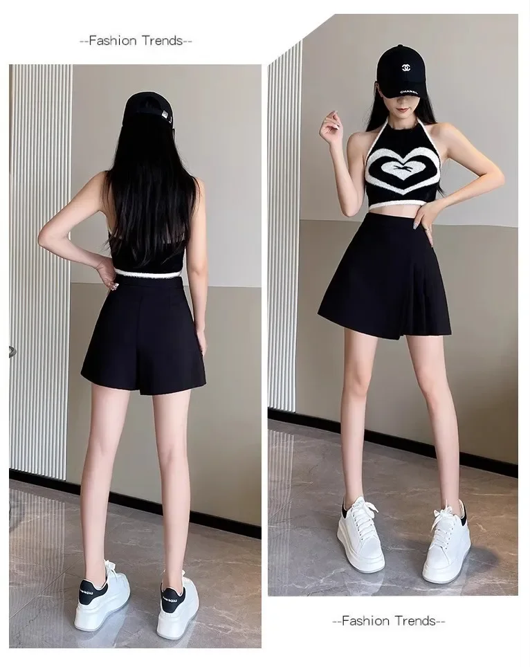 Gray pleated skirt - image 9