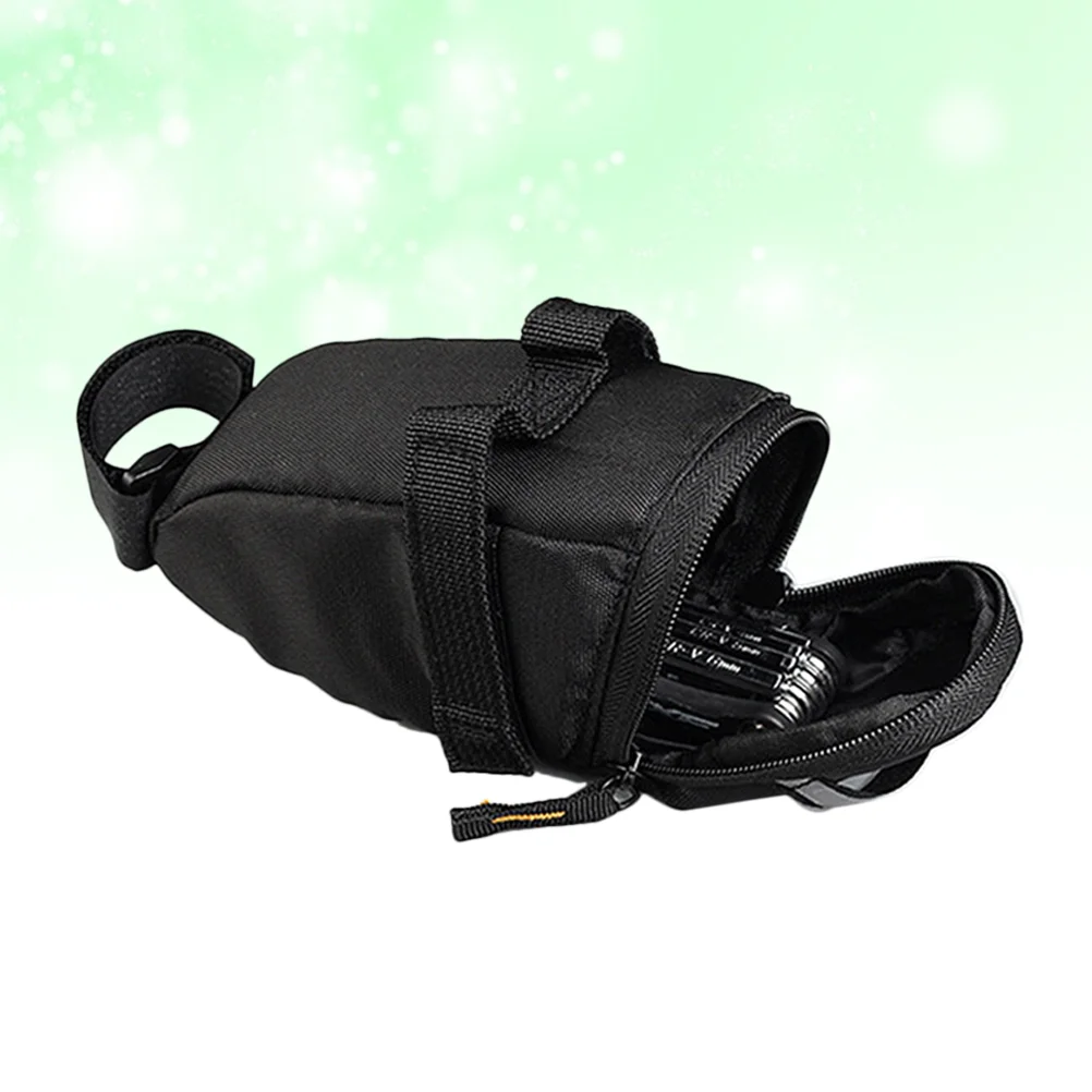 

Storage Bag Cycling Seat Pack Bike Rear Saddle Seat Post Storage Tail Pouch Road Bike Rear Bag(Black)