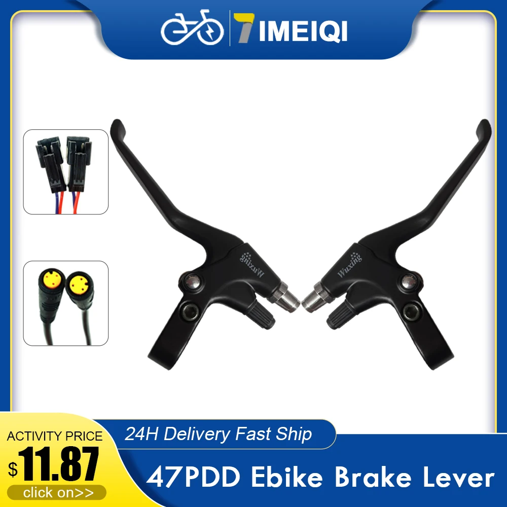 

Electric Brakelever Aluminum Alloy WUXING 47PDD Ebike Brake Lever Cut Off Power Electric Bicycle E-scooter Brake Handle Parts