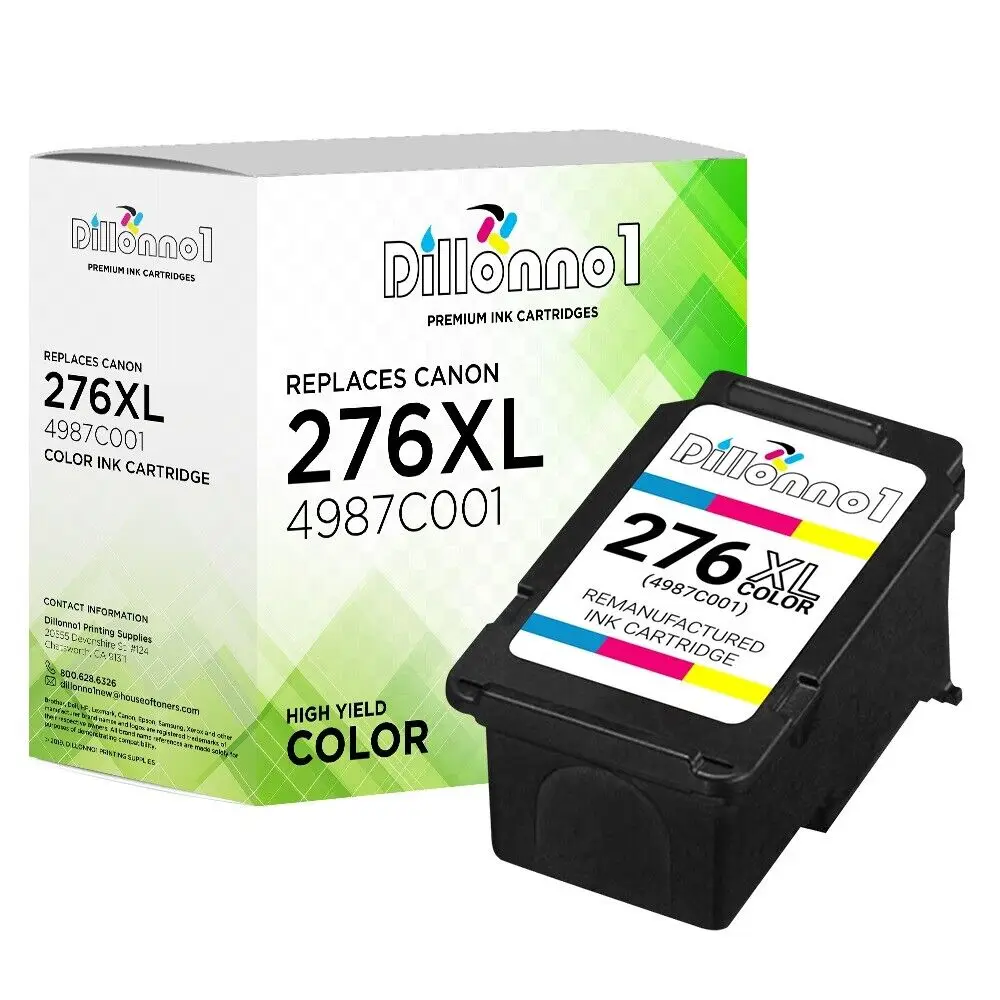 

1PK Remanufactured Canon CL-276XL Color for PIXMA TS3520 TS3522 TR4720