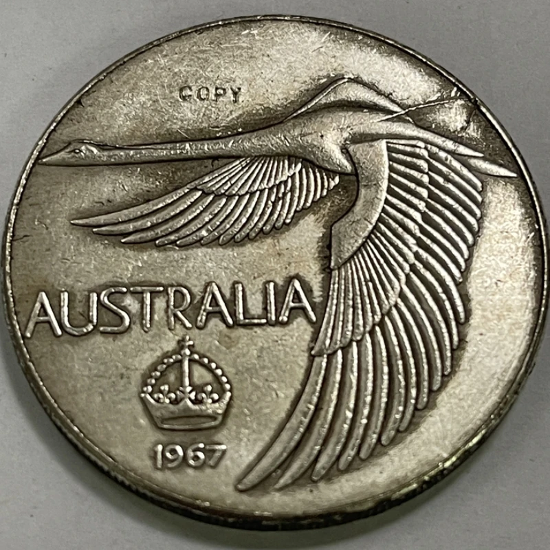 

1967 Australia 1 Dollar Swan Pattern Silver Plated Token Copy