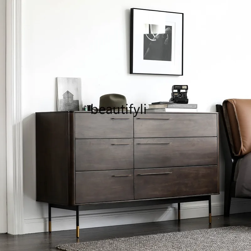 

Chest of Drawers Sideboard Cabinet Nordic Storage Locker Chest of Six Drawers Drawer Italian Minimalist Storage Cabinet