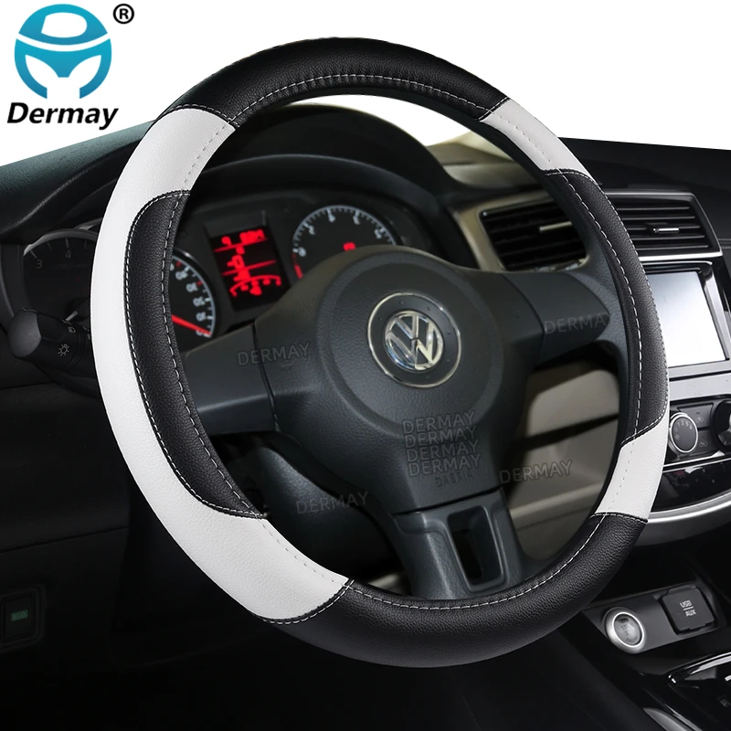 Car-styling Steering Wheel Cover PU Leather 37-38CM Cars Wheel Covers Anti Slip Breathable Universal Auto Accessories,steering wheel cover