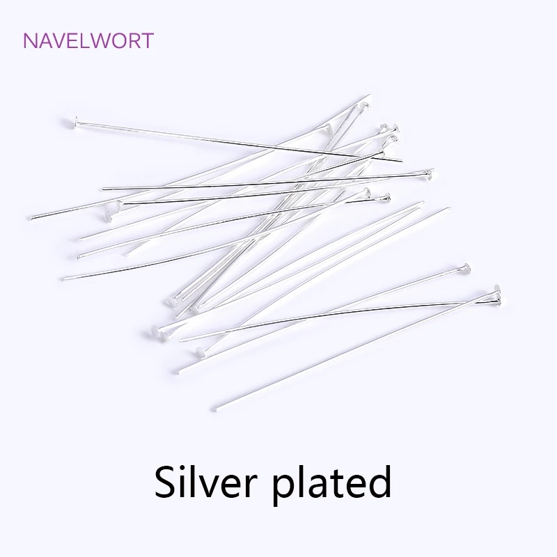 50 teile/los Messing Kugelkopf/Flachkopf/Augenkopf Pins Liefert Für Schmuck 18 Karat Vergoldete Pins DIY Perlen Zubehör Großhandel – Detail 36