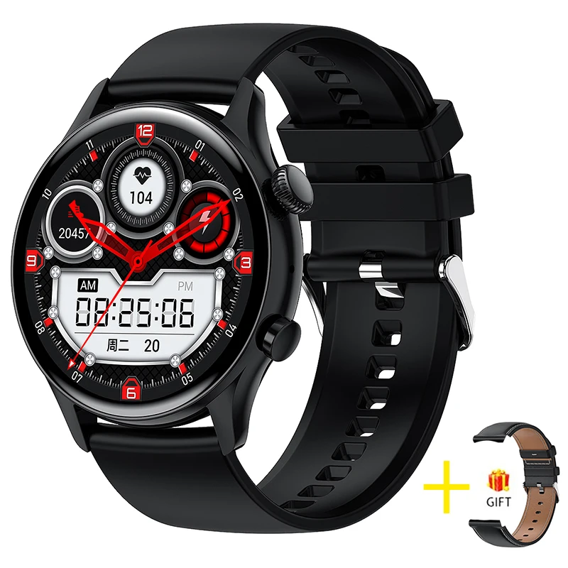 LIGE NFC Bluetooth Call Smartwatch Men 1.3 inch AMOLED 360*360 Screen Support Always On Display New Smart Watch Password Unlock 