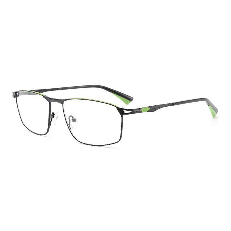 BLUEMOKY Herren-Korrekturbrille, klassisch, quadratisch, Metallrahmen, multifokal, photochrom, Blaulichtfilter – Detail 3