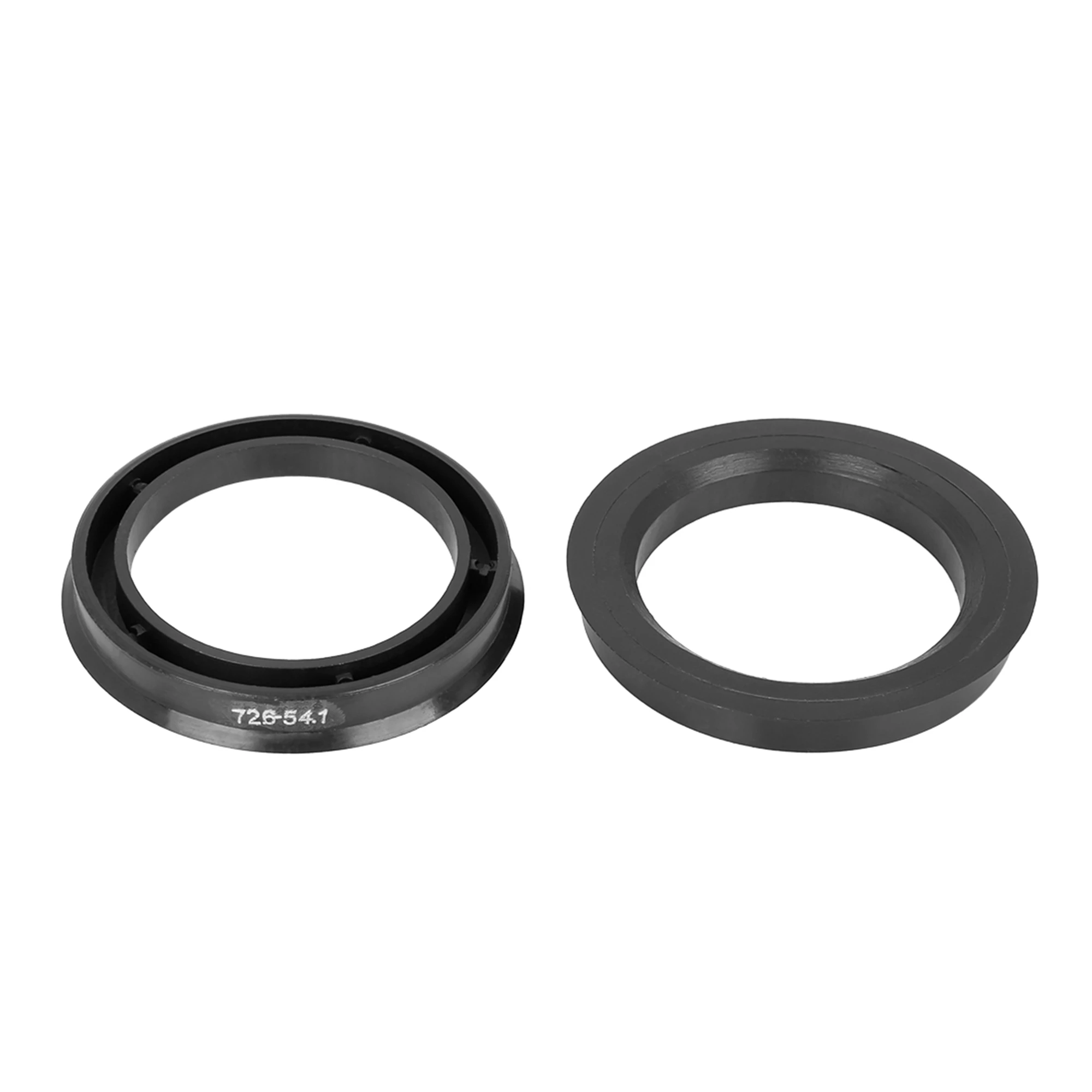 Uxcell 4 Stück Kunststoff 72,6 mm Außendurchmesser bis 54,1 mm Innendurchmesser, Autonabenringe, Radbohrung, Mittelabstandshalter, Nabenringe, Schwarz – Detail 6