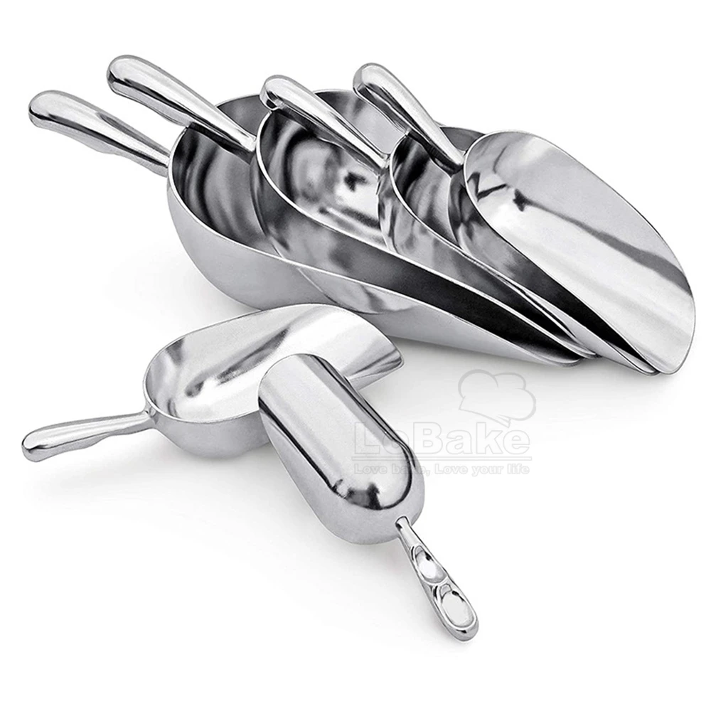 Aluminum Alloy MultiFuntional Tea Shovel Ice Spoon Flour Rice Raw Materials Coffee Bean Holder Popcorn Dried Fruit Scoop