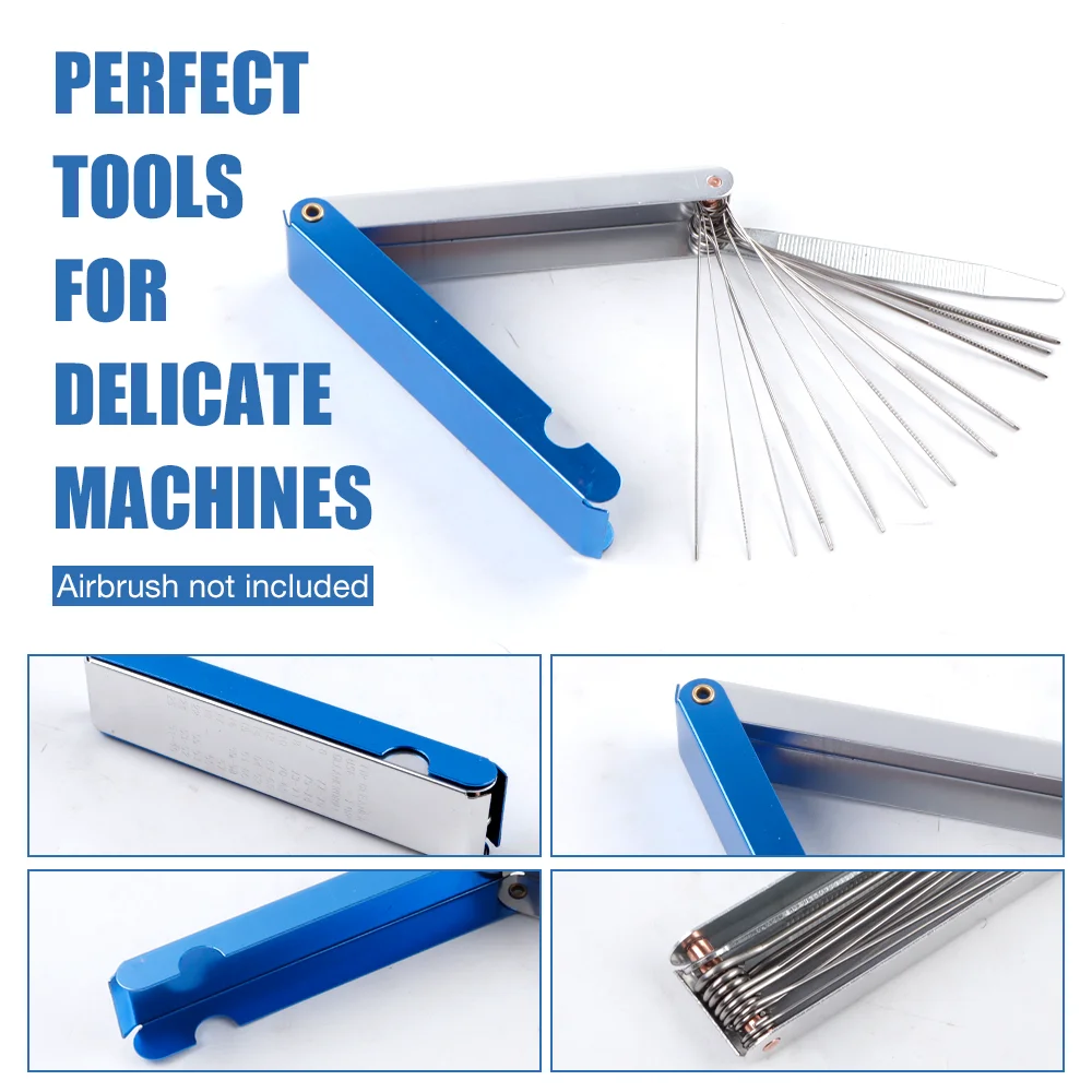 Airbrush Spray Gun Nozzle Cleaning Kit Needle & Brush Set Repair Tool for Equipment Auto Parts Cleaning Nozzle Washer Thin Tubes