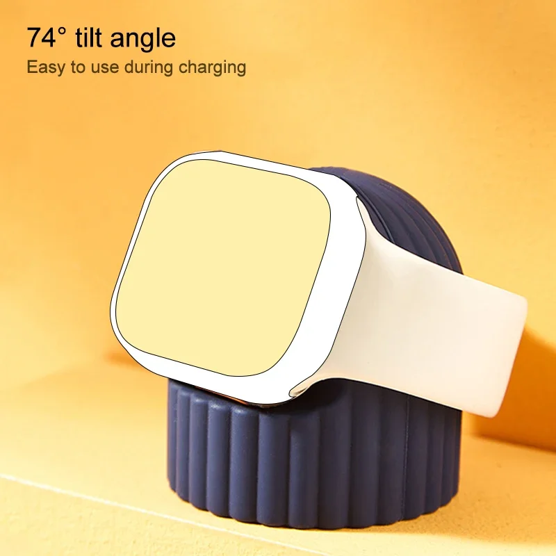 Silicone watch charger stand for Apple Watch Series Ultra9//8/7/6/SE/5/4/3/2 49 45 44 42mm 41 40 38mm