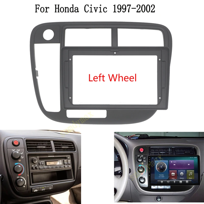 

Рама для автомобильной панели, 9 дюймов, 2 Din, для Honda Civic 1997-2002