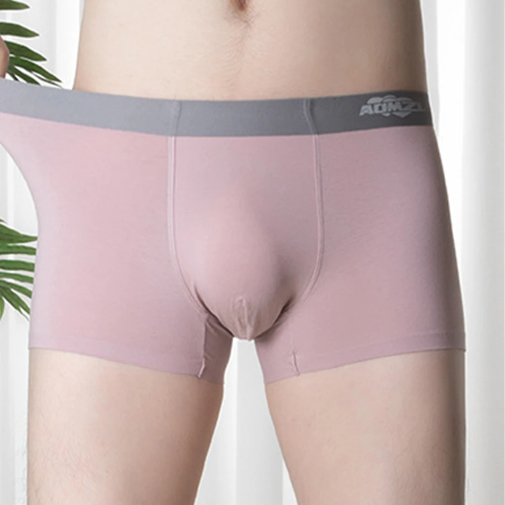 

Men Sexy Ice Silk Seamless Boxer Briefs Shorts Panties Comfort Fitness Underpants Soft Male Bikini Underwear Hombre Boxershorts