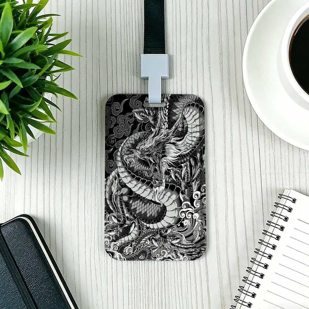 Dunkler Drache Halsband-Lanyard Kartenhalter ID-Bus-Kartenhülle Ausweishalter Passband Schlüsselanhänger Geschenke Schlüsselzubehör – Detail 6