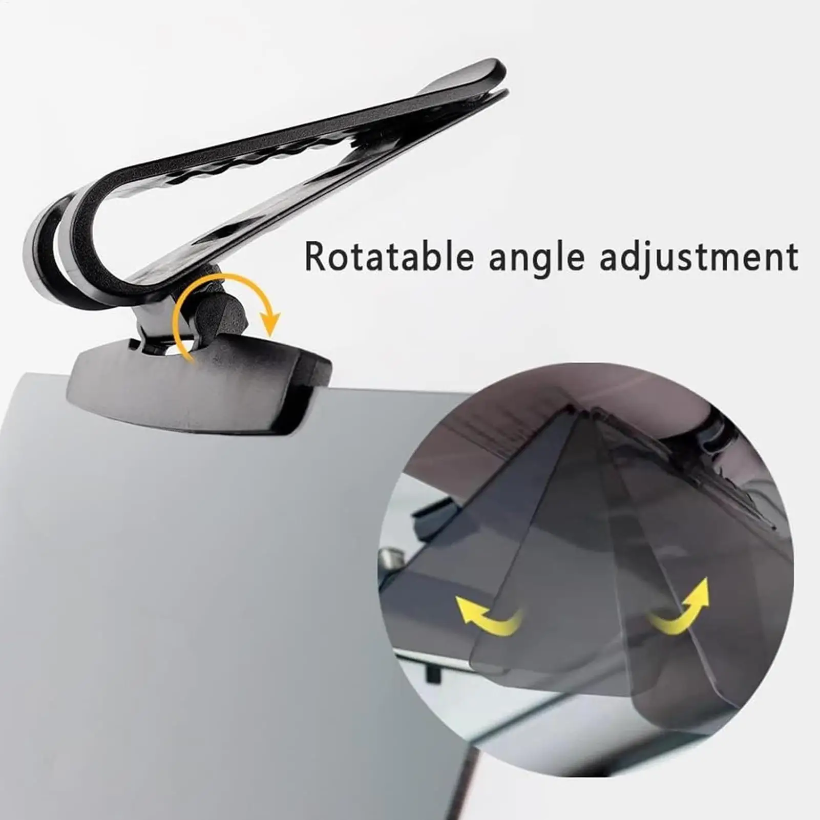 Installation du pare-soleil réglable anti-éblouissement dans une voiture, avec la lumière du soleil filtrée par la protection UV.