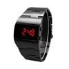 Digital Mens Watches Black Stainless Steel Bracelet Men Electronic Wrist Watches Jewelry Gift 1