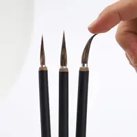 6pcs/lot Chinese Calligraphy Brush Copper Head Hook Line Fine Paint Brush Pen Weasel Mouse Whisker Stone Badger Hair Paint Brush 2