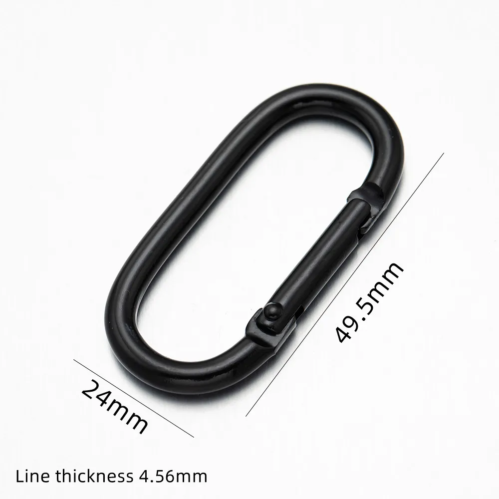 5-Piece Metal Oval Carabiner Clip Set for DIY Projects and Accessories