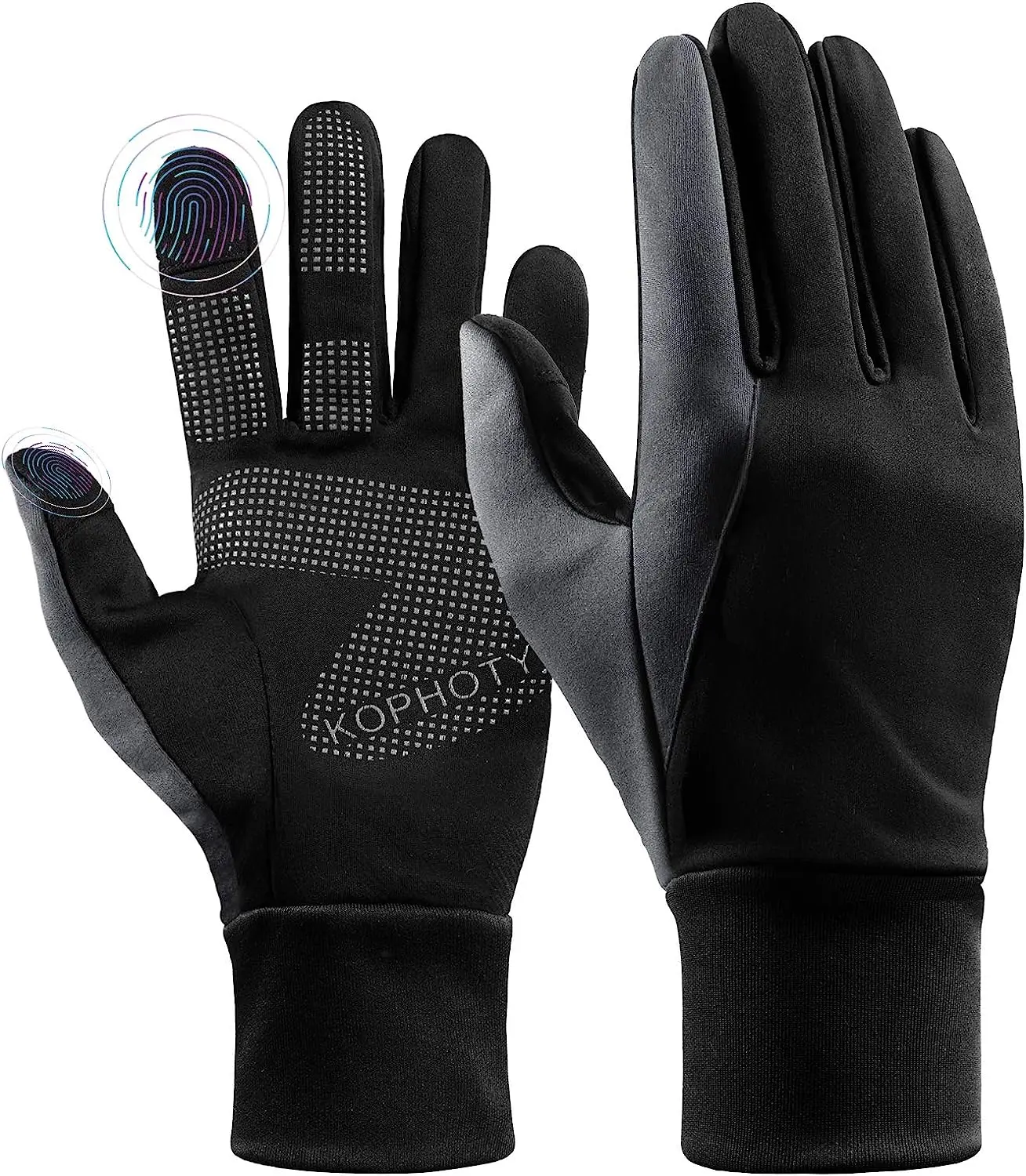 

KOPHOTY Winter Gloves Men Women Touch Screen Warm Water Resistant Windproof Thermal for Driving Running Cycling Texting