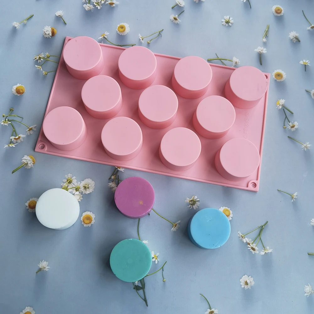 

11 Cavity Cylindrical Silicone Cup Cake Mold Chocolate Mousse Bread Jelly Pudding Ice Cream Dessert Bakeware Decorating Tool