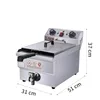 Restaurant Equipment Industrial Luxury 10L Double Tank Potato Frying Machine Deep Fryer 2