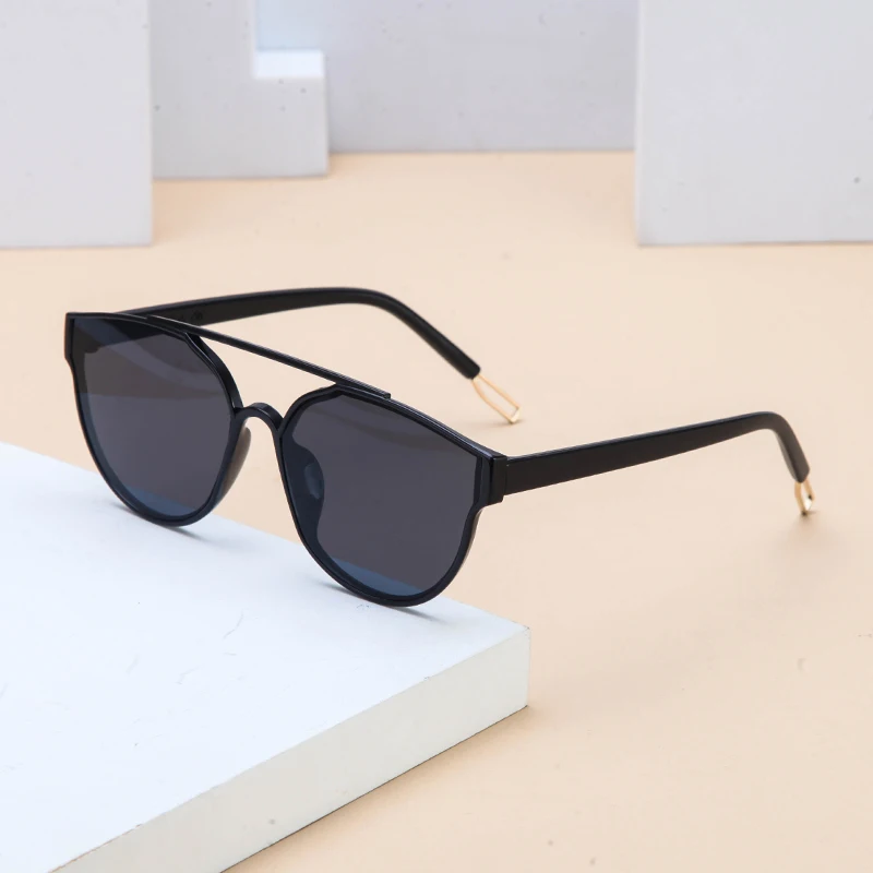 Freen Same Glasses Anti Radiation Sunglasses Double Beam Large Frame Cat's Eye Korean Version Fashion Retro Sunglasses