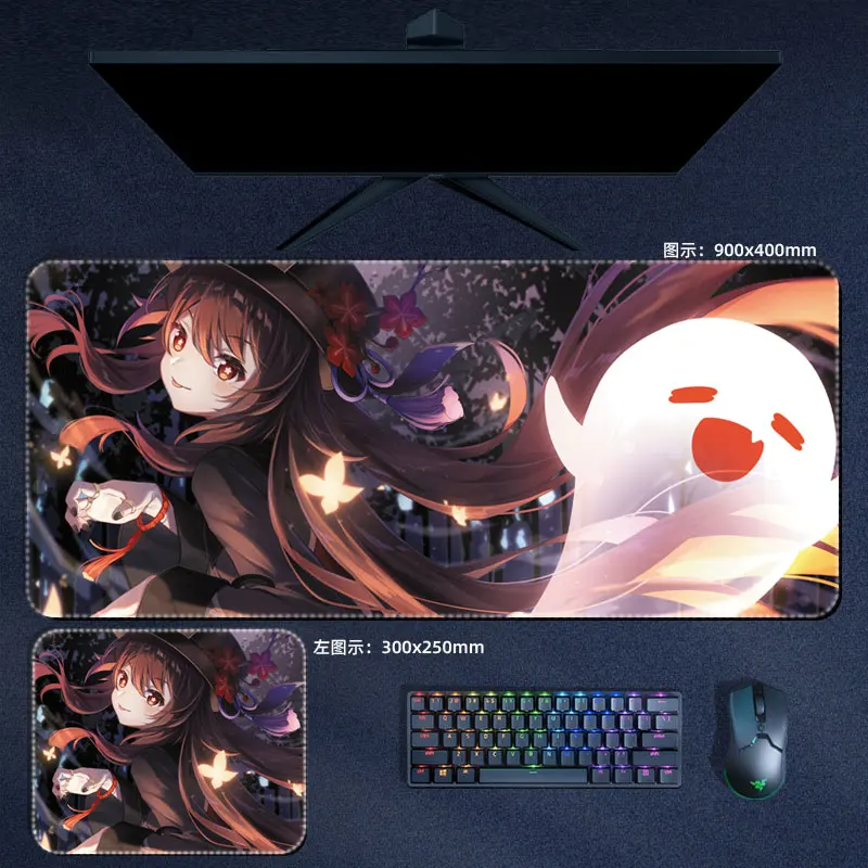 Tao Mouse Pad Genshin Impacto Mousepad Genshin Teclado Almofada hu Tao Estofamento Computador Acessórios de Jogos de Mesa hu - Imagem 2