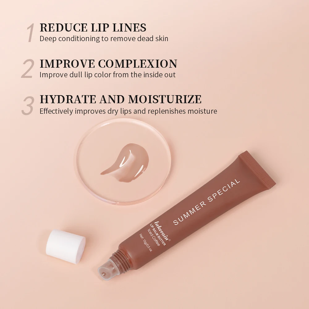 Moisturizing Lip Butter Balm 4 Counts/set Hydrating Lip Balm Plumping Lip Oil Lip Stick Glossy Lip Glaze Stick Plumping Lip Cosm 3