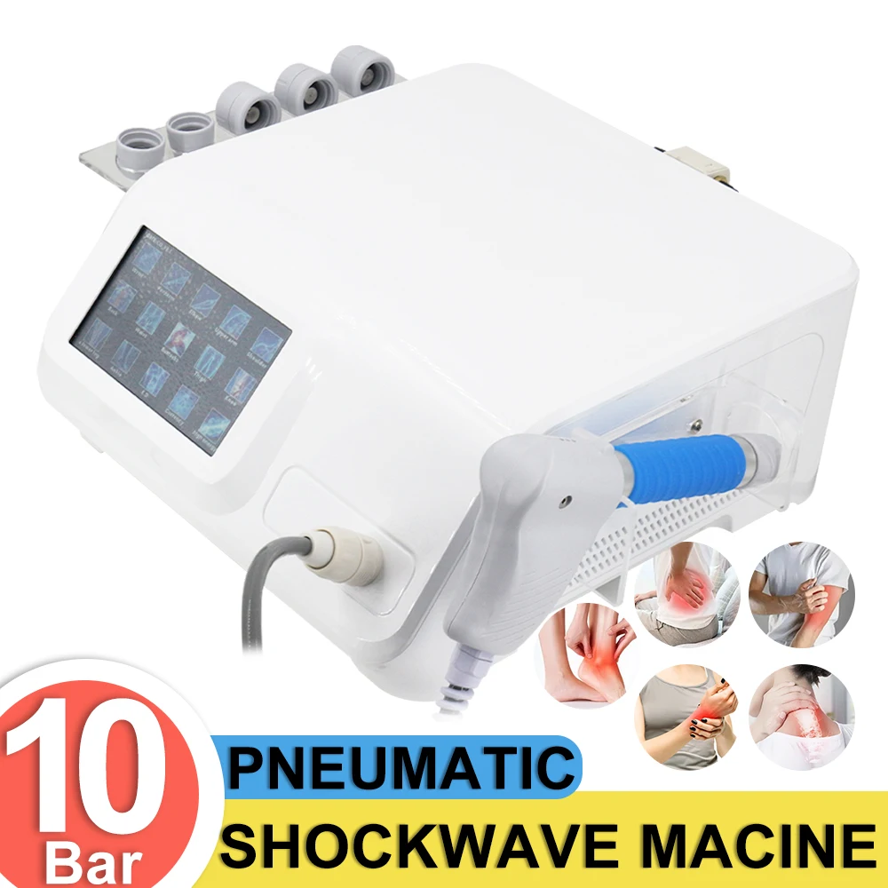 

10 Bar Pneumatic Shock Wave Therapy Machine For Pain Relief Physical Shockwave Therapy Machine For Man ED Treatment