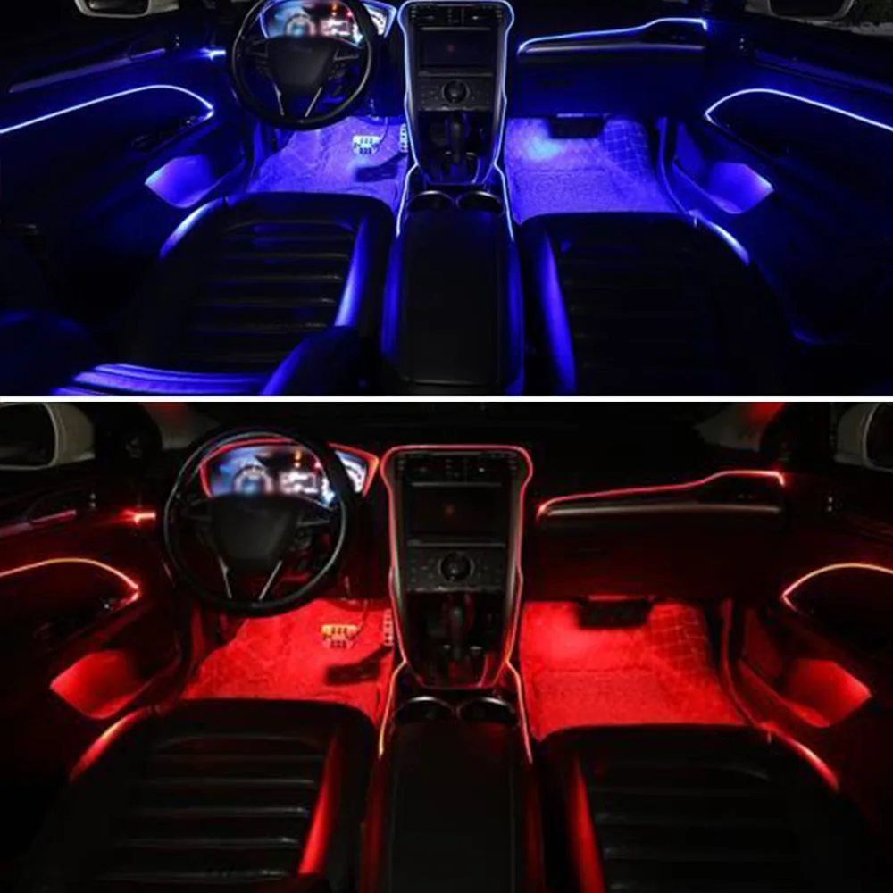 Mini Car Ambient Light Small Size Hidden Installation RGB Multi-color APP Wireless Remote Control Interior LED Decorative Light
