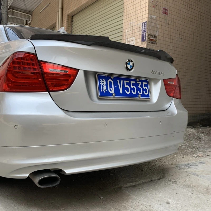 

for BMW E90 spoiler E90 and E90 M4 style carbon fiber trunk spoiler 318i 320i 325i 330i 2005-2011 E90 car tail CF