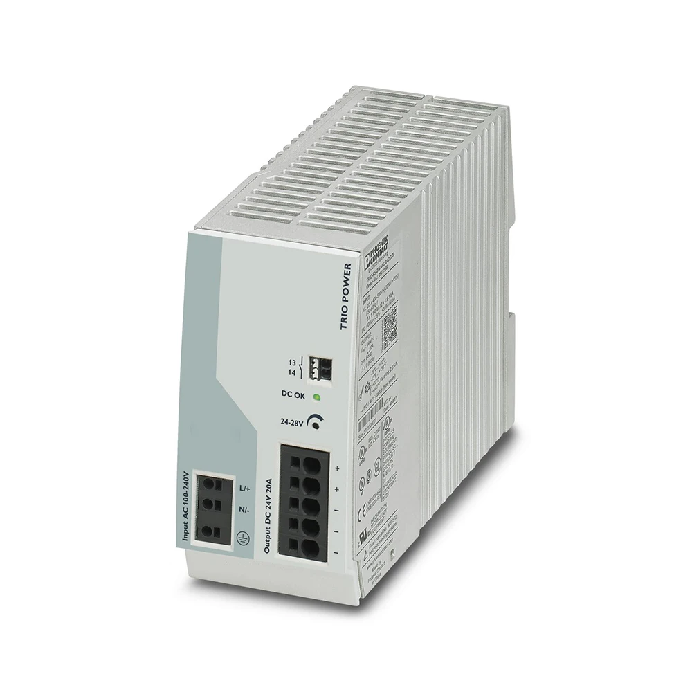 2903151 TRIO-PS-2G/1AC/24DC/20 TRIO POWER For Phoenix Switching Power Supply Output 24VDC/20A 5 2903151 TRIO-PS-2G/1AC/24DC/20 TRIO POWER For Phoenix Switching Power Supply Output 24VDC/20A - Image 3
