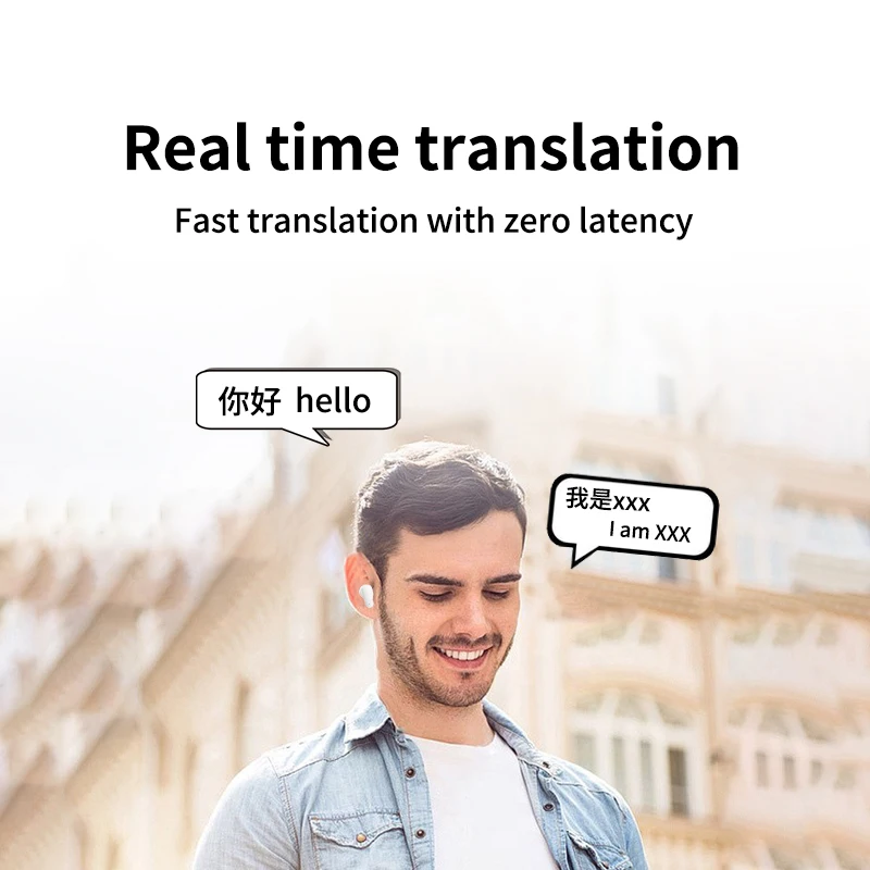 Translation Earbuds Wireless Business Headphones 138 Multiple Languages ​​Bluetooth Offline Translation Headphones Going Abroad