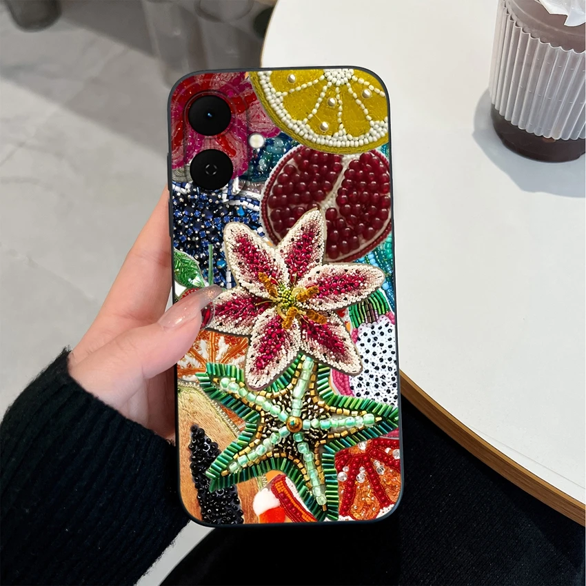 Pretty Flowers Pattern Full Coverage Soft Silicone Phone Case Cover