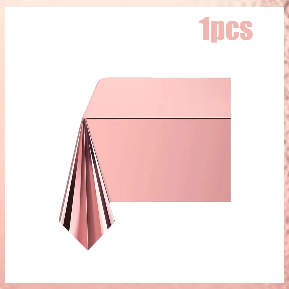 Pink birthday party Paper Tableware Disposable set Rose gold dinner plate Napkins plates Straws party supplies Dinnerware