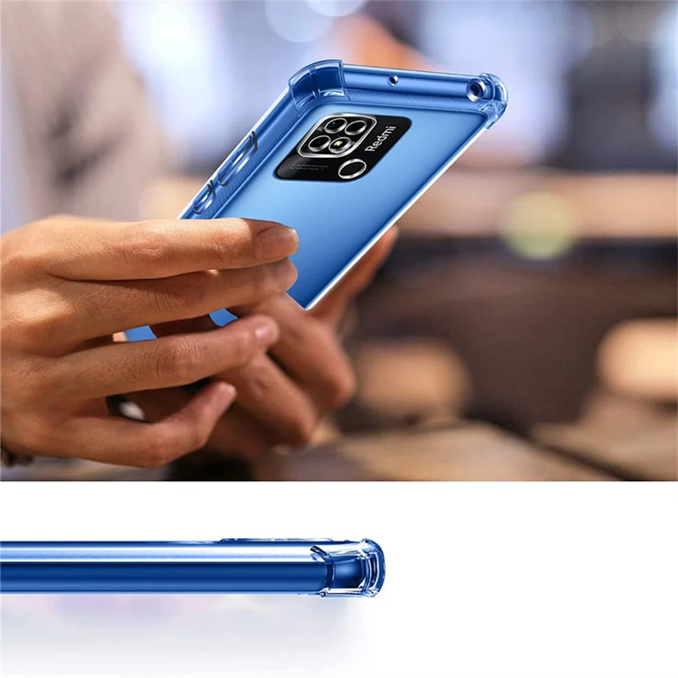 redmi 10a, tempered glass + case for redmi 10a 10c soft clear shockproof silicone phone cases redmi10a xiaomi redmi 10 a cover 6