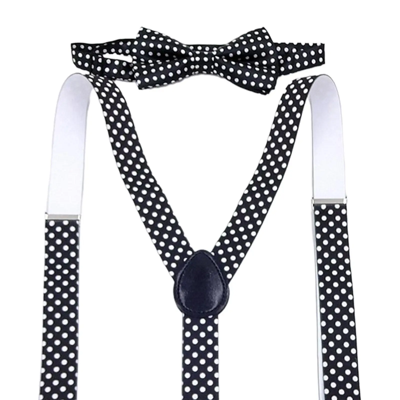 Kids Suspender Bowtie Set Adjustable Elastic Straps Heavy Duty Adjustable Braces for Formal Wear Jeans Wedding Trousers Party