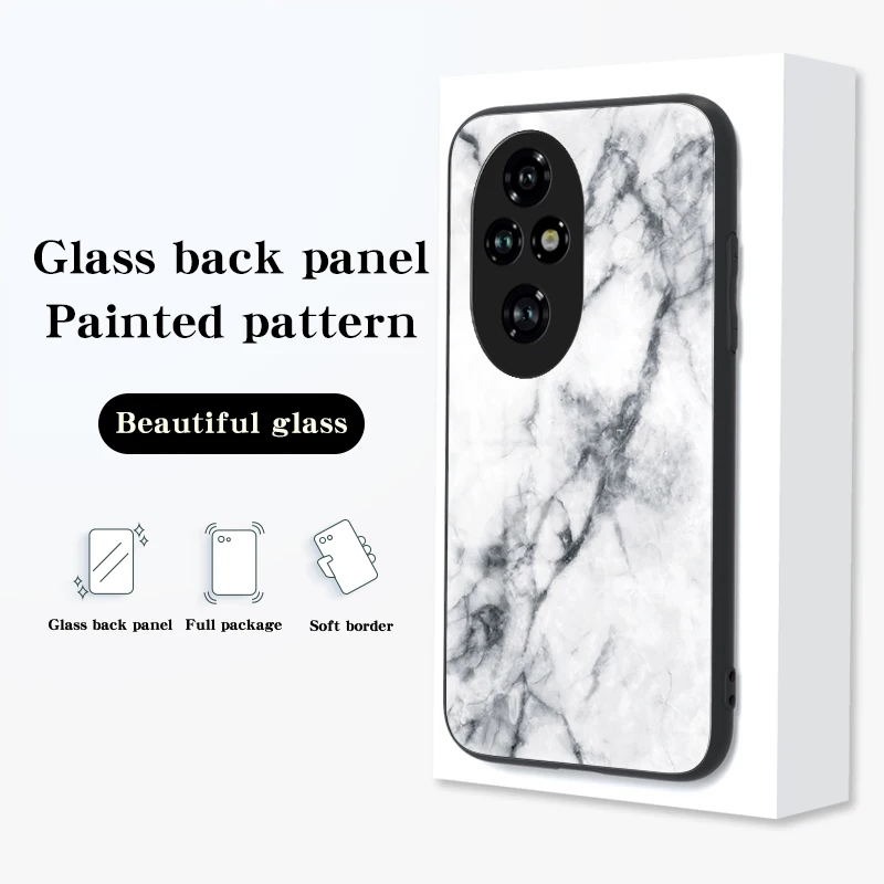 Elegant Marbling Tempered Glass Phone Case with Premium Protection