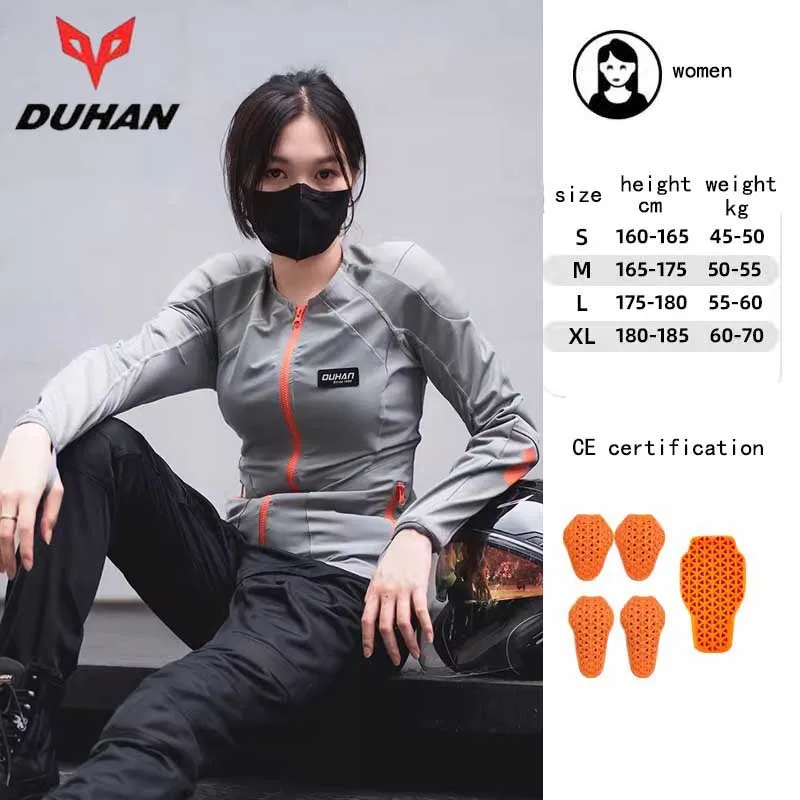 Summer Women's Motorcycle equipment Motocross Body Soft armor vest protector moto protecto motorbike jacket armors DUHAN