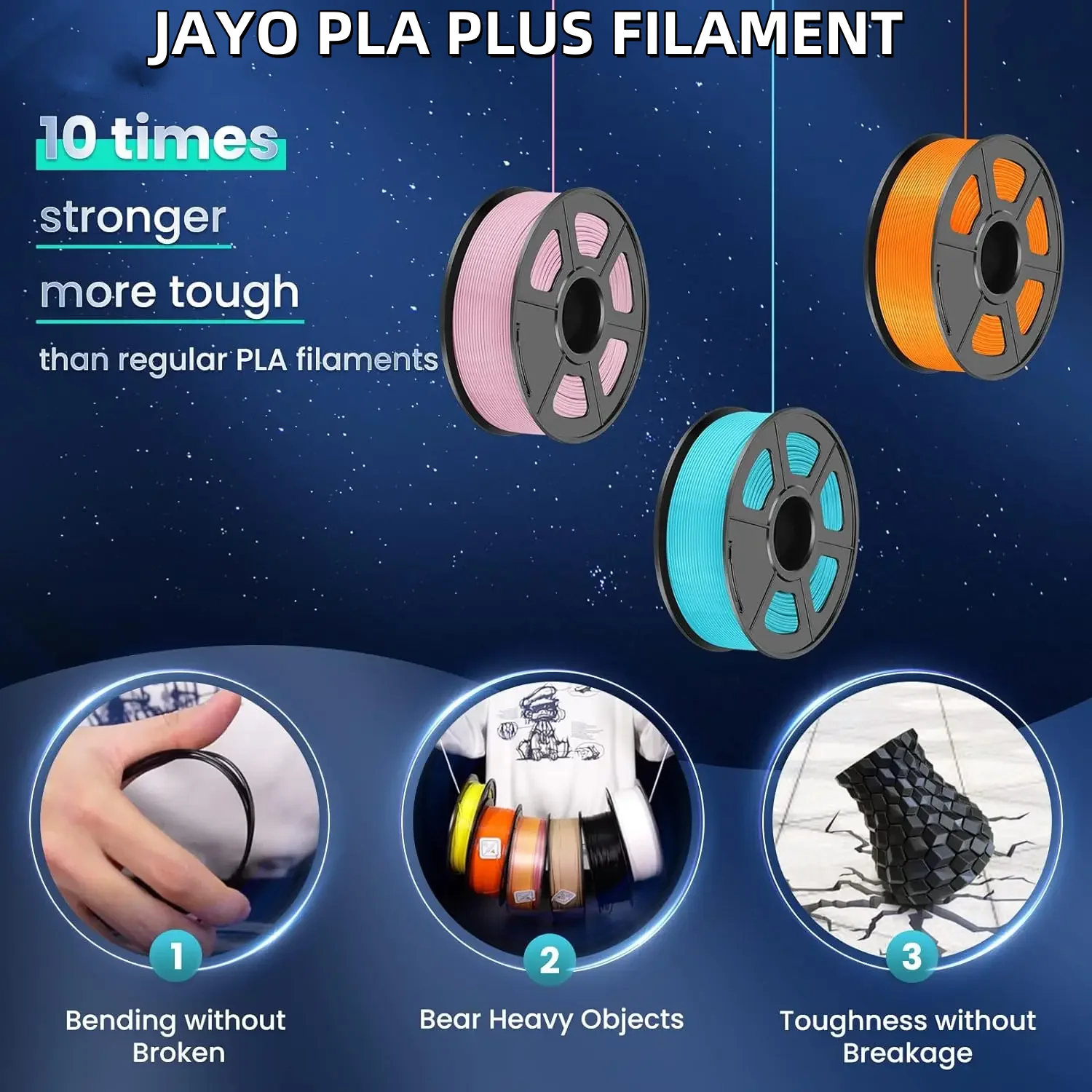 JAYO 3D Printer Multi-Material Filament Set 1.75mm