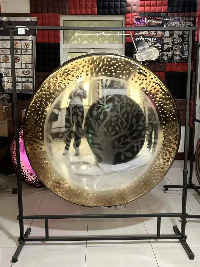 味わい深い音　真鍮製 鉦吾　ゴング バチ付き　〜癒しのサウンド〜　仏教　ヨガ 味わい深い音 真鍮製 鉦吾 ゴング バチ付き 〜癒しのサウンド