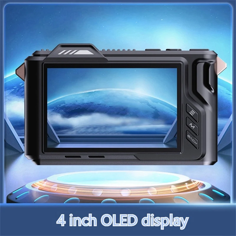 NVC100 4K HD 디지털 와이파이 SLR 카메라, 내구성 캠핑용 적외선 풀 컬러 나이트 비전 단안 망원경, 50X 줌, 500M, 52MP