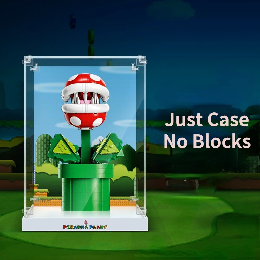 

Акриловая пластина толщиной 3 мм, демонстрационная фотография, фотоальбом для Lego 71426, строительный блок для растений Piranha, пылезащитный Прозрачный кристаллический Тип гайки