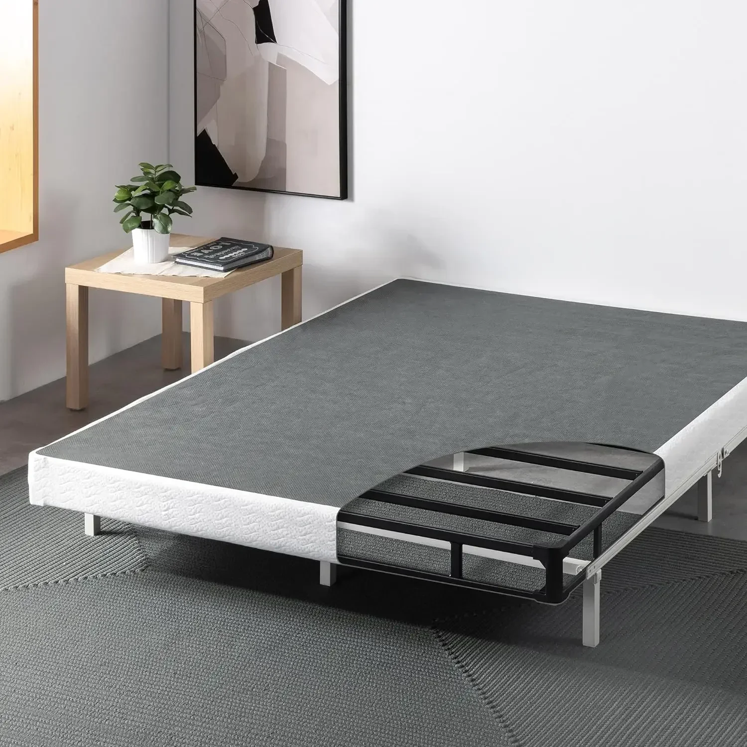 

Full size 5 Inch Metal Smart Box Spring with Quick Assembly, Mattress Foundation, Strong Metal Frame, Easy Assembly