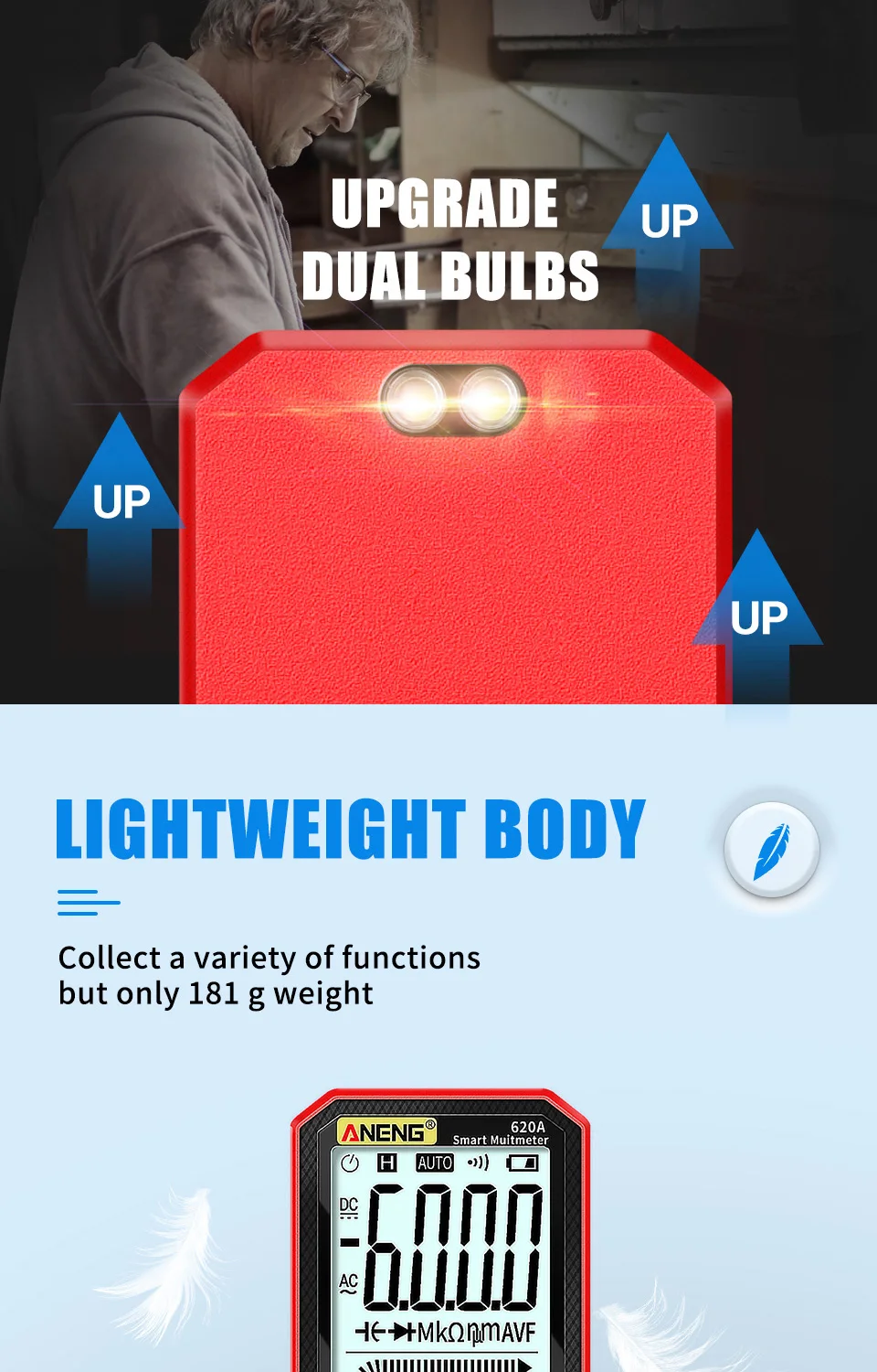 Комплект за измерване с мултицет ANENG 620A