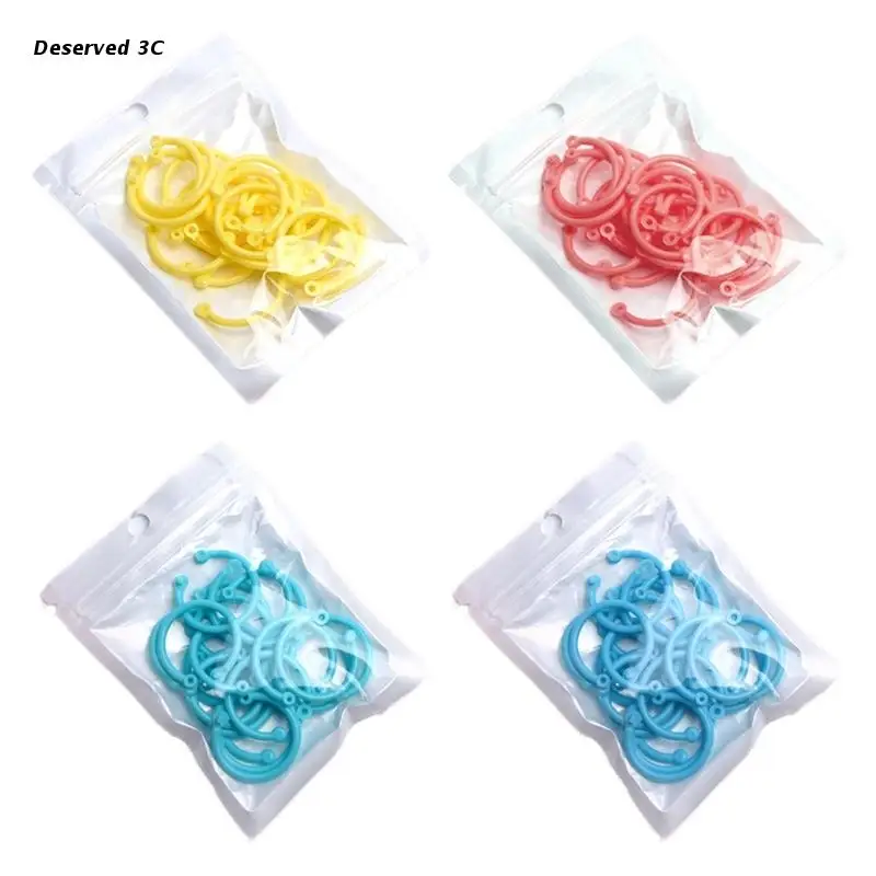 Loose Leaf Rings Multi-Color Binder Rings Flexible Book for Scrapbook