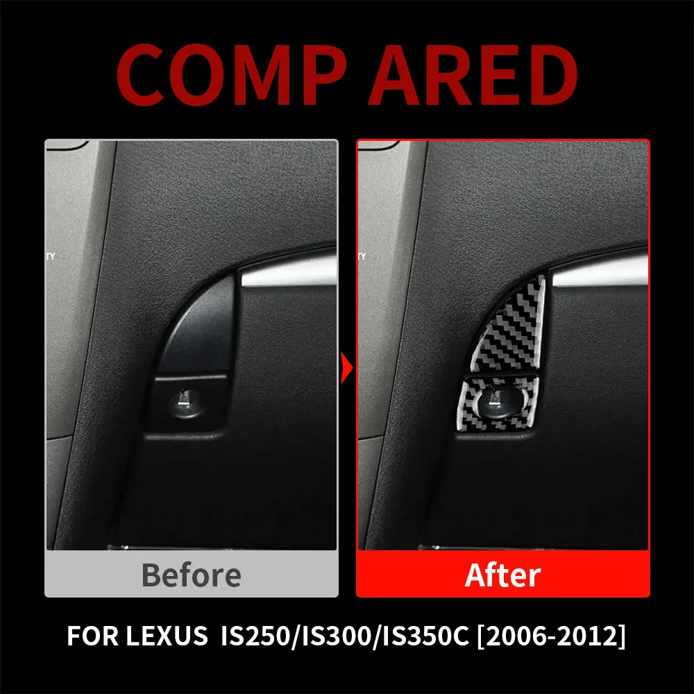 Premium Soft Carbon Fiber Glove Box Switch Sticker Button Accessory