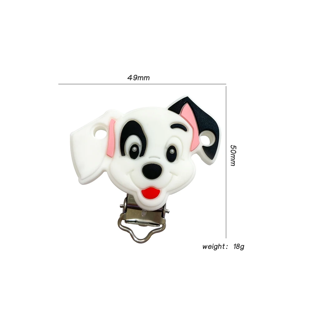 1/3/10pcs Cartoon White Dog Silicone Beads BPA Free  Rodent Teeth Chew Beads DIY Baby Silicone Pacifier Chain Accessories 5